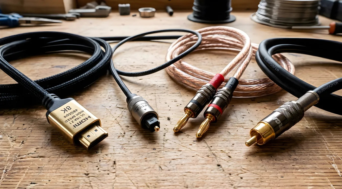 Home Theater Cables: HDMI, Optical, Speaker Wire, and What Actually Matters