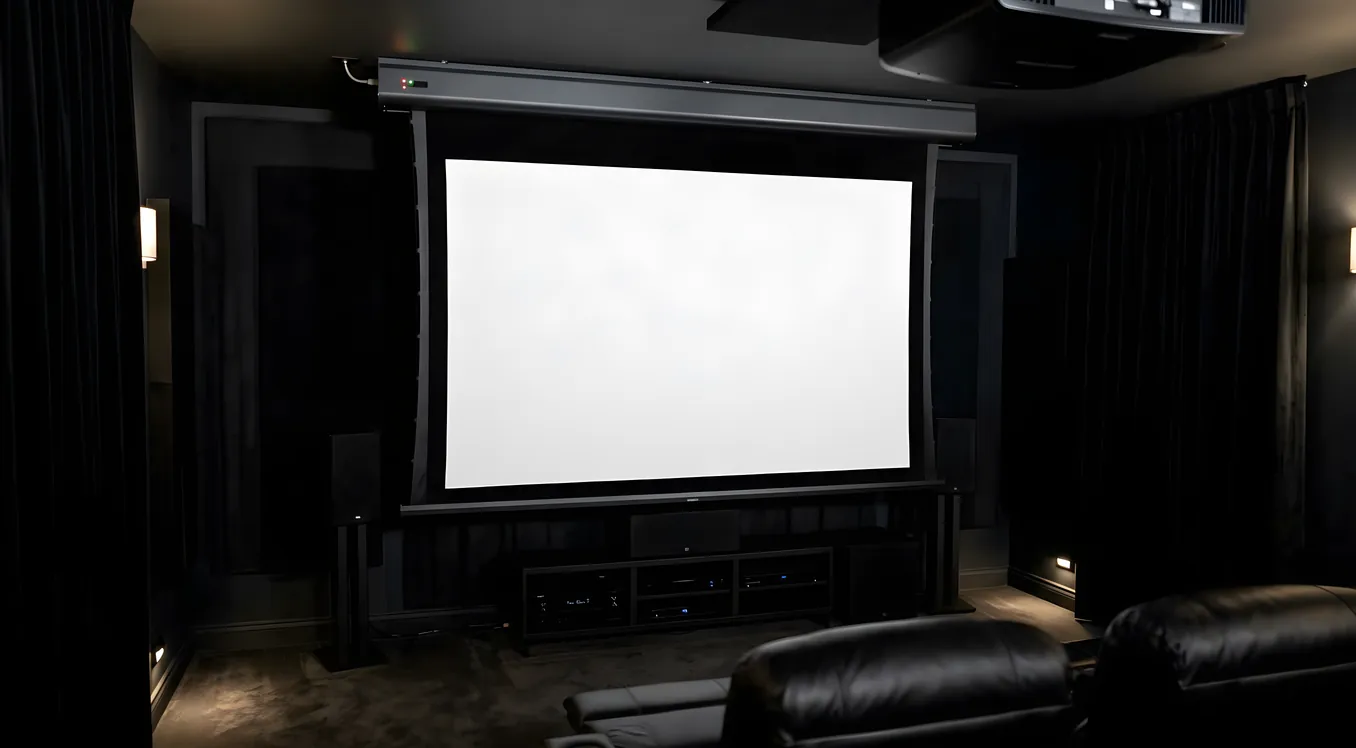 Home Theater Projection Screens: Materials, Types, and Sizing