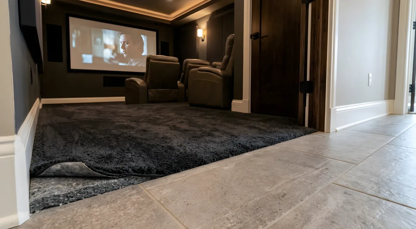Home Theater Flooring: Carpet, Vinyl, and Acoustic Considerations